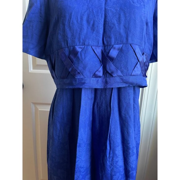 Miss Dorby Vintage Royal Blue Two-Piece Dress - Size 10 Petite - Picture 6 of 7